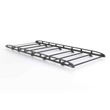 Rhino Aluminium Roof Rack - Black KammRack - Transit 2014 on New Shape L4 H3 Twin Doors