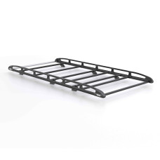 Rhino Aluminium Roof Rack - KammRack Black - Transit Custom 2023 on SWB (L1) Low Roof (H1) Twin Rear Doors