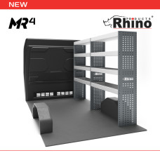 Ford Transit 2014 on RWD L2 (MWB) H2 (Medium Roof) - MR117 - Double Rhino MR4 Van Racking