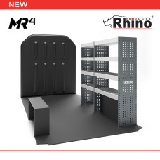 Ford Transit 2014 on RWD L4 (XLWB) H3 (High Roof) - MR157 - Double Rhino MR4 Van Racking