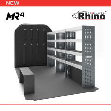 Ford Transit 2014 on RWD L4 (XLWB) H3 (High Roof) - MR159 - Triple Rhino MR4 Van Racking