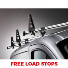2 x Rhino Delta Roof Bars - Trafic 2014 on LWB Low Roof Tailgate